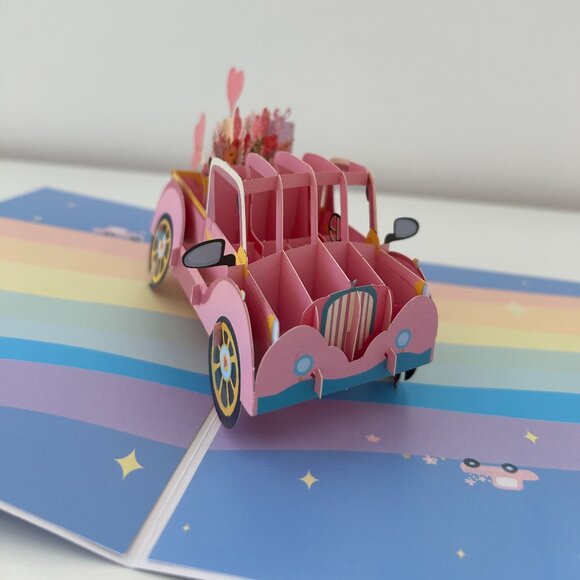 Happy Mother's Day! Love Car Pop Up Greeting Card, Pop-Up Card, 3D Card - Picture 2 of 4